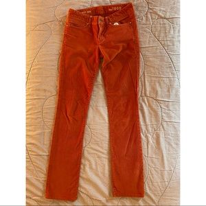 Gap Straight Leg Corduroy Pants Orange